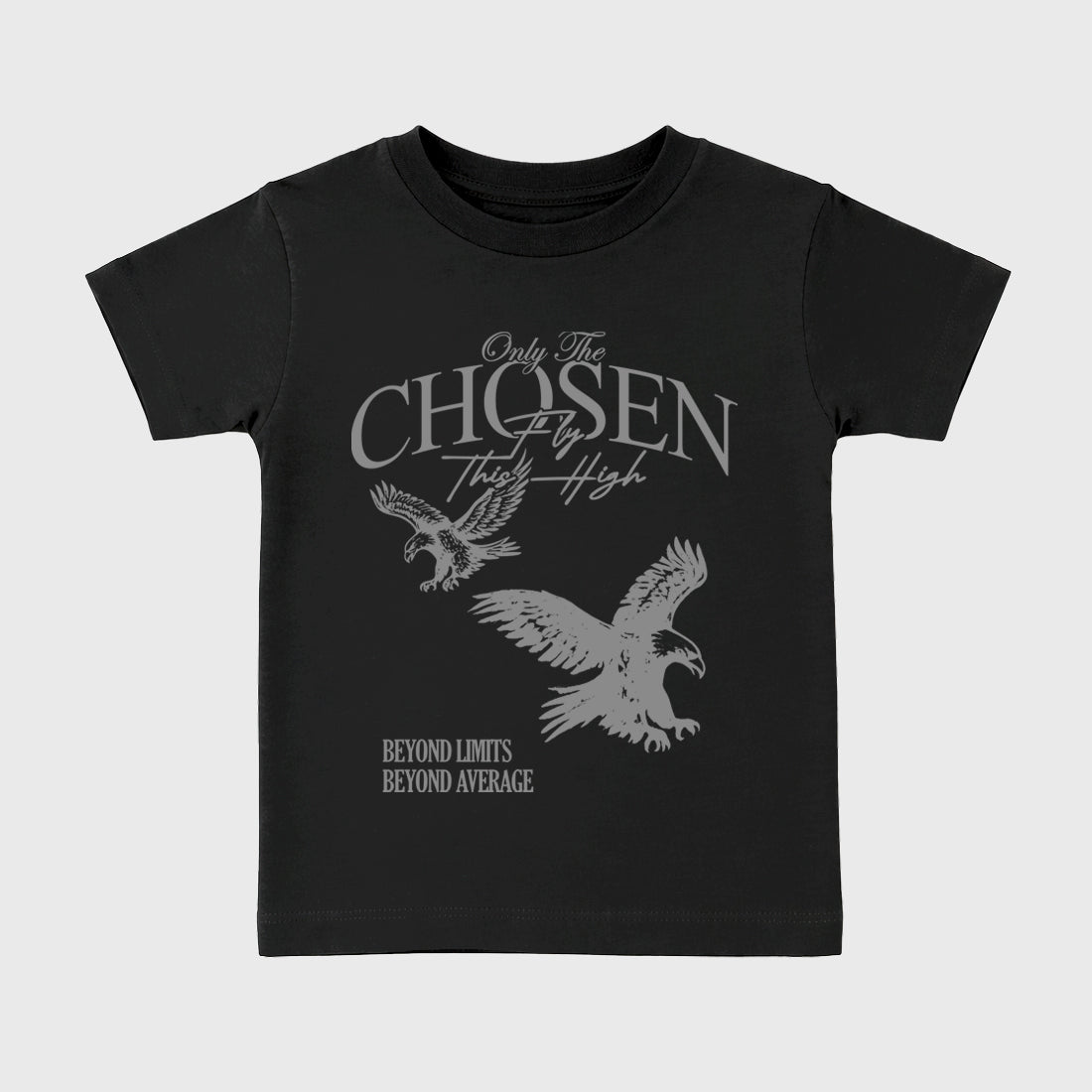 Sneaker match tees – Sneaker Tees To Match Air Jordan 6 Cap and Gown Shoes – Only The Chosen Fly This High Kids T-Shirt Black 2