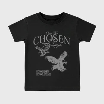 Sneaker match tees – Sneaker Tees To Match Air Jordan 6 Cap and Gown Shoes – Only The Chosen Fly This High Kids T-Shirt Black 2