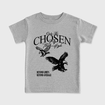 Sneaker match tees – Sneaker Tees To Match Air Jordan 6 Cap and Gown Shoes – Only The Chosen Fly This High Kids T-Shirt Heather Grey 2