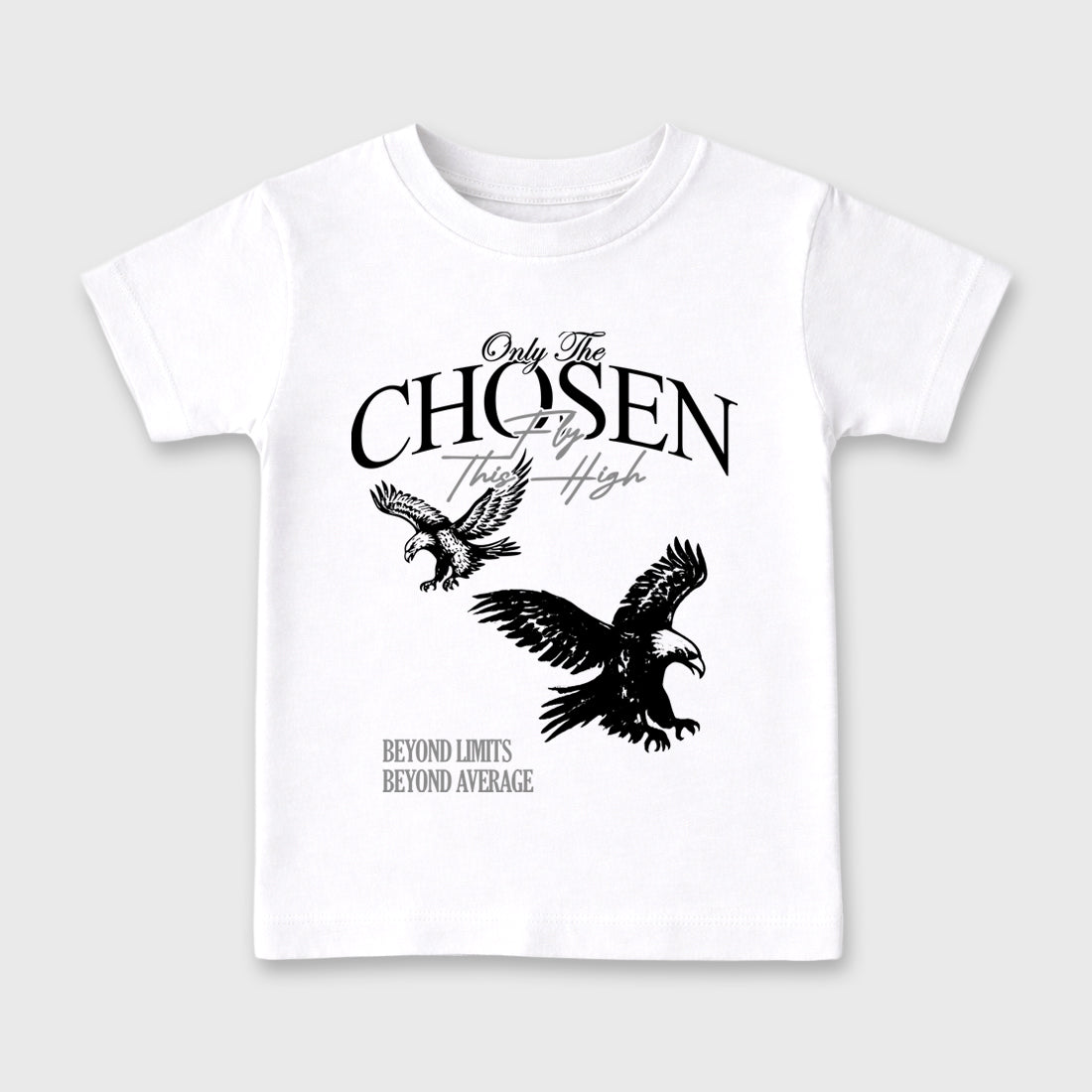 Sneaker match tees – Sneaker Tees To Match Air Jordan 6 Cap and Gown Shoes – Only The Chosen Fly This High Kids T-Shirt White 2