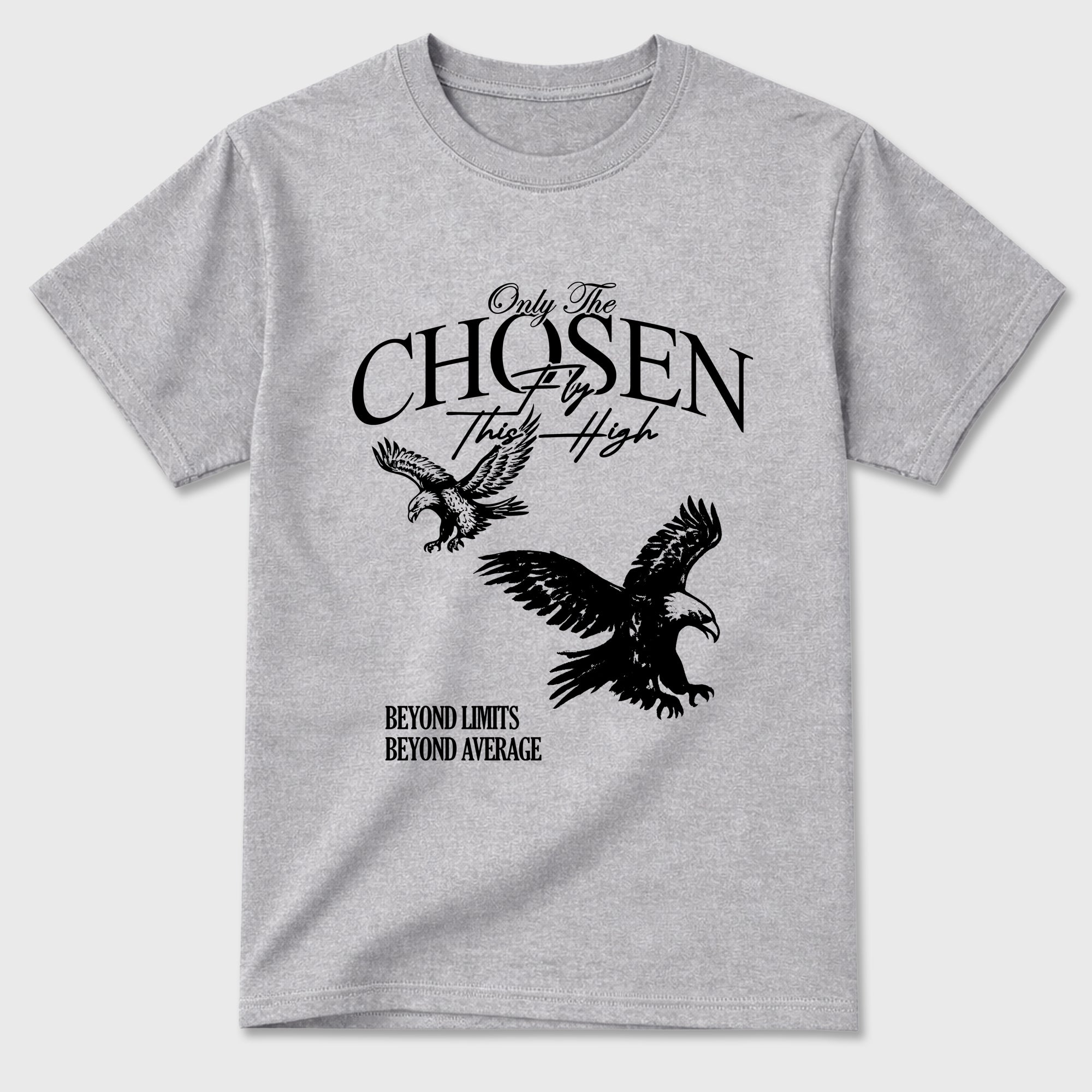 Sneaker match tees – Sneaker Tees To Match Air Jordan 6 Cap and Gown Shoes – Only The Chosen Fly This High Tee Heather Grey 2