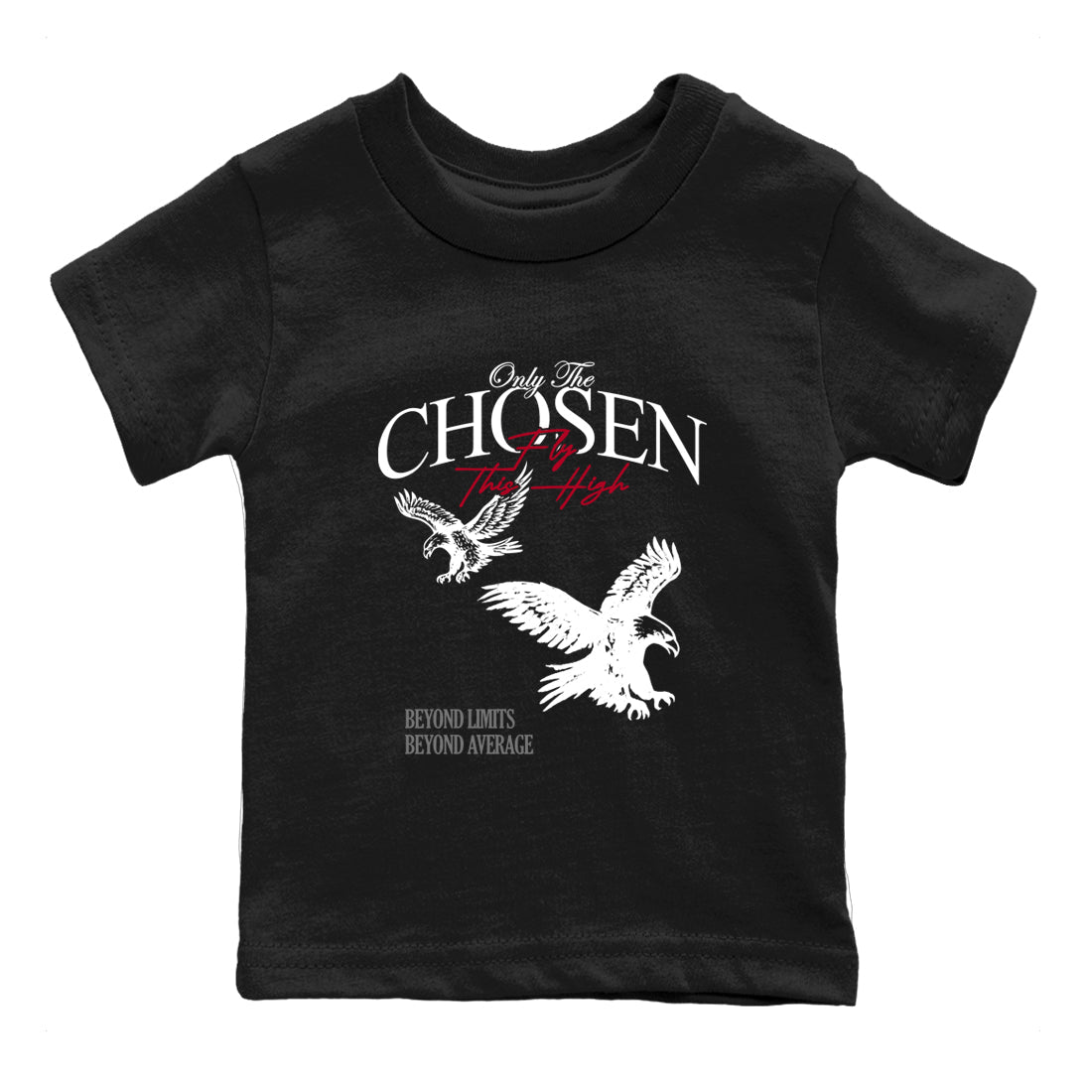Sneaker match tees – Sneaker Tees To Match Air Jordan 8 Bunny Shoes Air Jordan 8 White and True Red – Only The Chosen Fly This High Kids T-Shirt Black 2