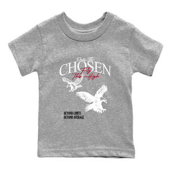 Sneaker match tees – Sneaker Tees To Match Air Jordan 8 Bunny Shoes Air Jordan 8 White and True Red – Only The Chosen Fly This High Kids T-Shirt Heather Grey 2