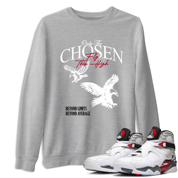 Sneaker match tees – Sneaker Tees To Match Air Jordan 8 Bunny Shoes Air Jordan 8 White and True Red – Only The Chosen Fly This High Tee Heather Grey 1