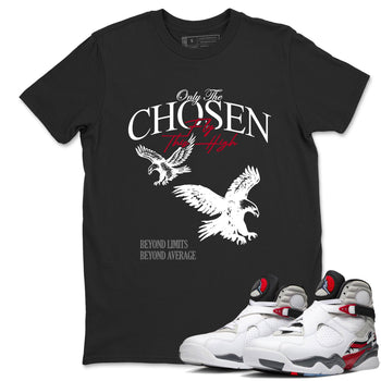 Sneaker match tees – Sneaker Tees To Match Air Jordan 8 Bunny Shoes Air Jordan 8 White and True Red – Only The Chosen Fly This High Tee Black 1