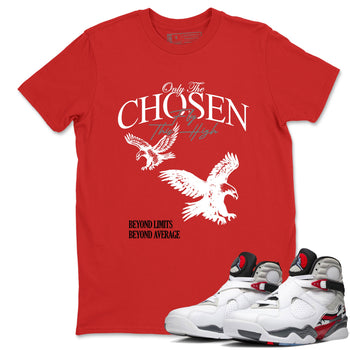 Sneaker match tees – Sneaker Tees To Match Air Jordan 8 Bunny Shoes Air Jordan 8 White and True Red – Only The Chosen Fly This High Tee Red 1