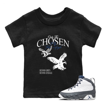 Sneaker match tees – Sneaker Tees To Match Air Jordan 9 Flint Grey Shoes – Only The Chosen Fly This High Kids T-Shirt Black 1