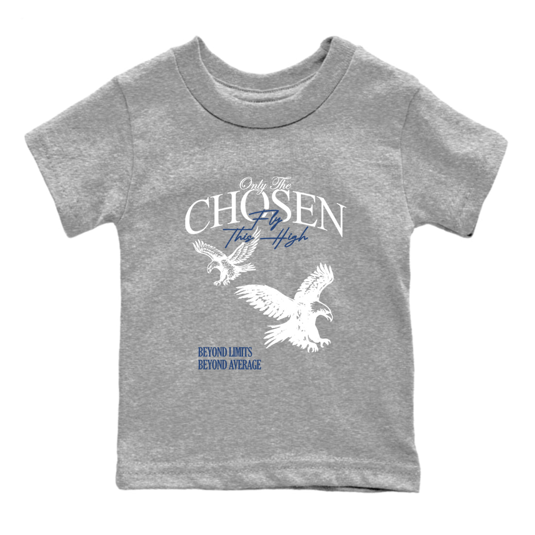 Sneaker match tees – Sneaker Tees To Match Air Jordan 9 Flint Grey Shoes – Only The Chosen Fly This High Kids T-Shirt Heather Grey 2