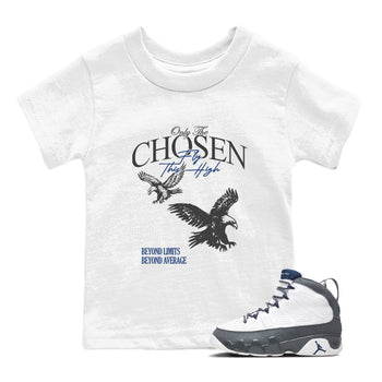 Sneaker match tees – Sneaker Tees To Match Air Jordan 9 Flint Grey Shoes – Only The Chosen Fly This High Kids T-Shirt White 1