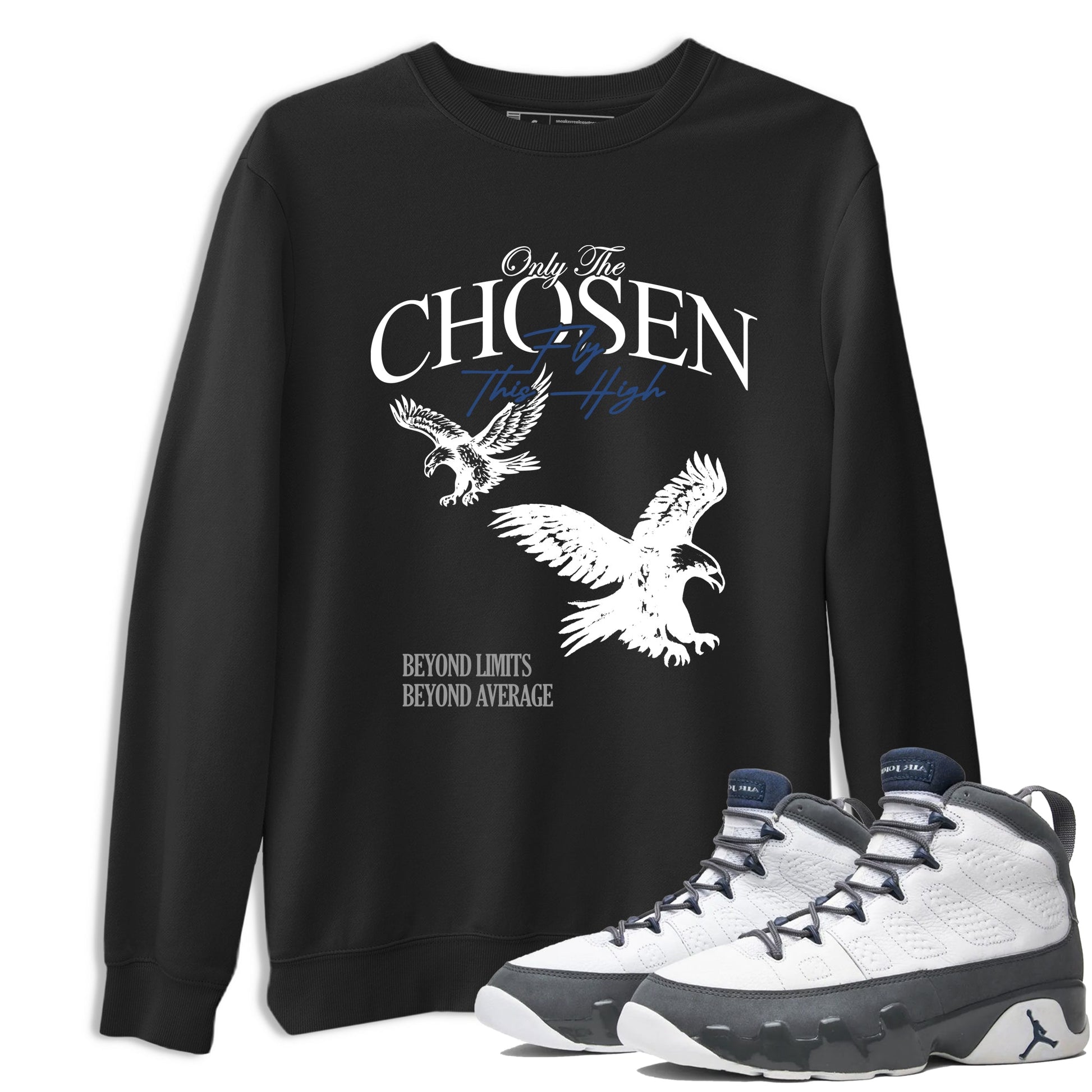 Sneaker match tees – Sneaker Tees To Match Air Jordan 9 Flint Grey Shoes – Only The Chosen Fly This High Tee Black 1