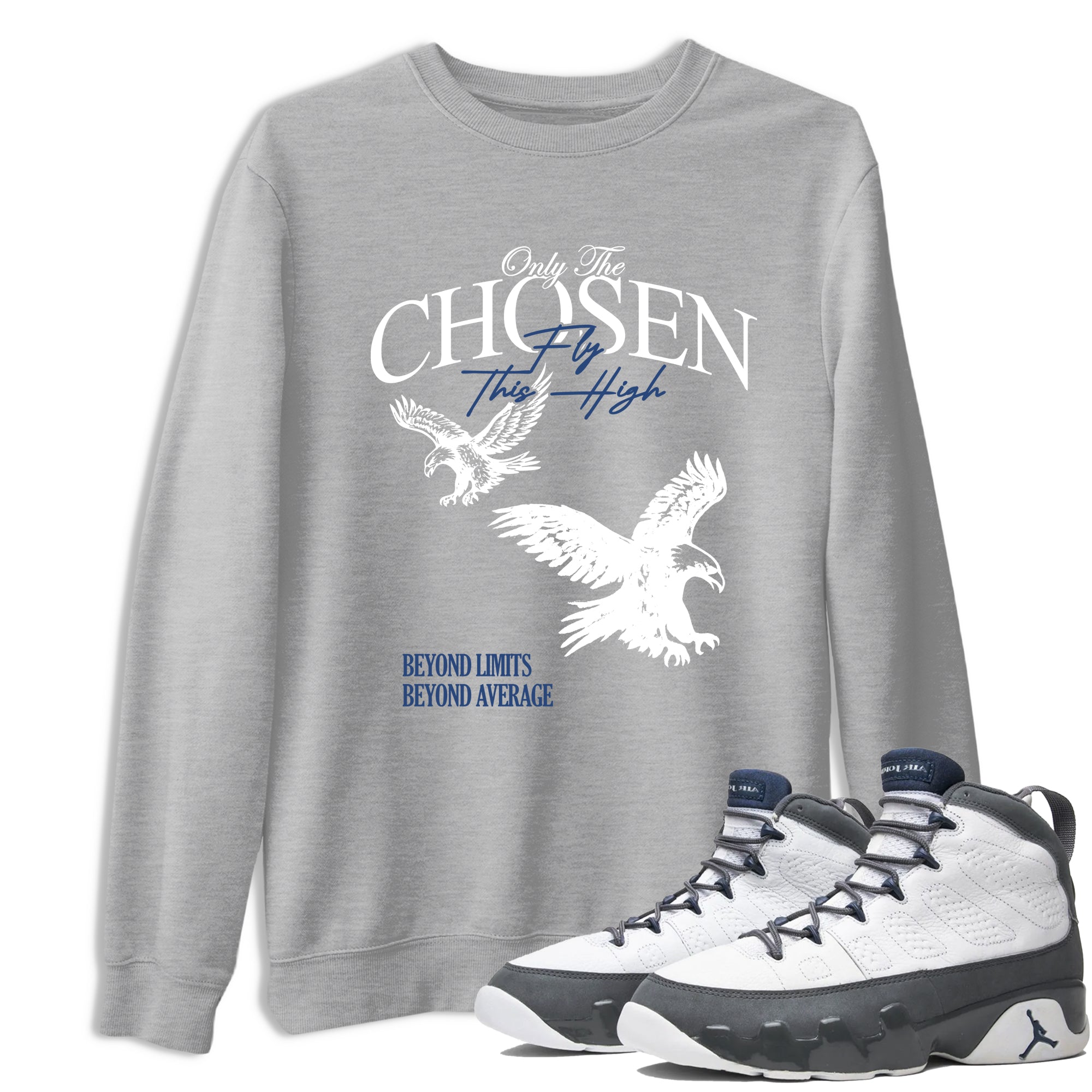 Sneaker match tees – Sneaker Tees To Match Air Jordan 9 Flint Grey Shoes – Only The Chosen Fly This High Tee Heather Grey 1