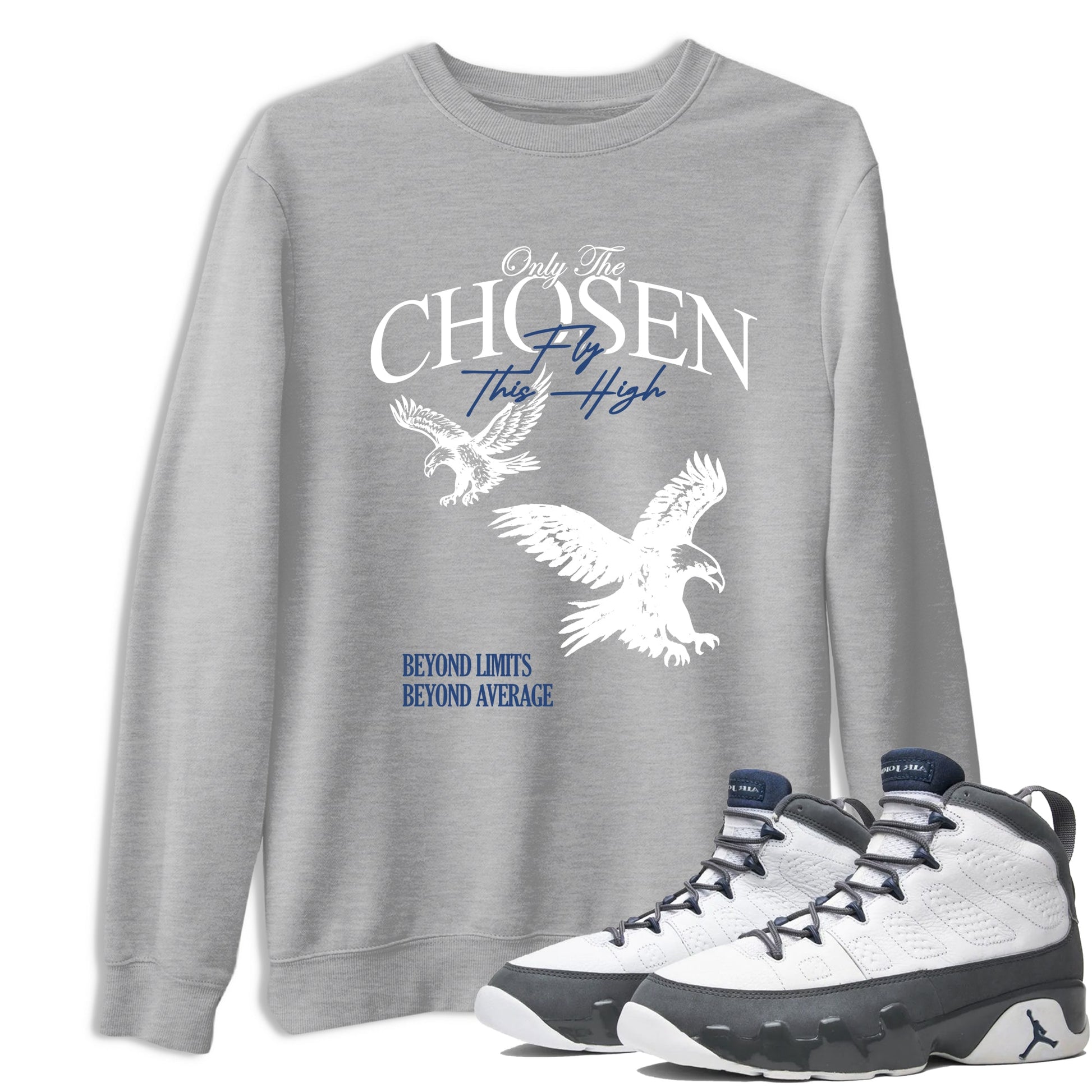 Sneaker match tees – Sneaker Tees To Match Air Jordan 9 Flint Grey Shoes – Only The Chosen Fly This High Tee Heather Grey 1