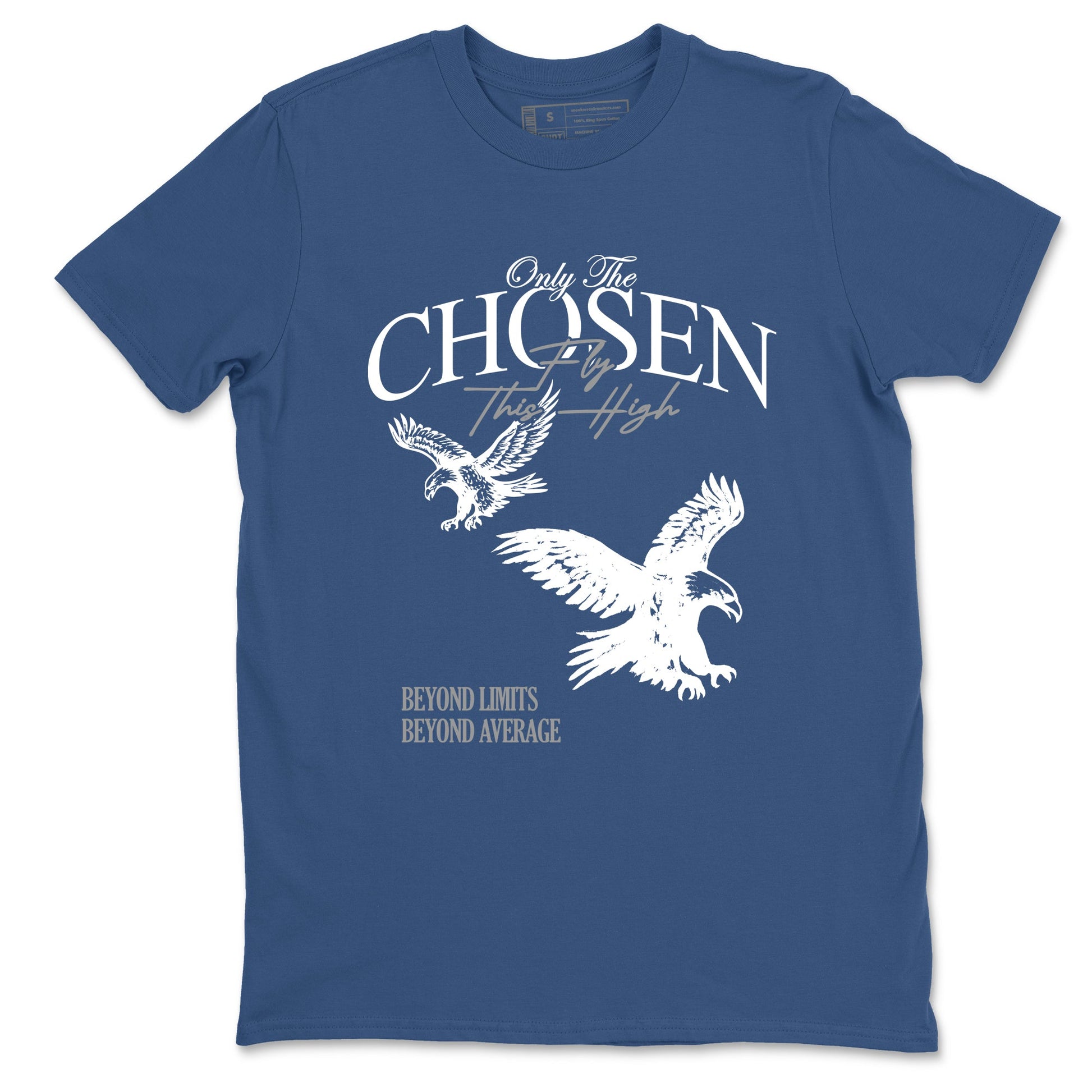Sneaker match tees – Sneaker Tees To Match Air Jordan 9 Flint Grey Shoes – Only The Chosen Fly This High Tee Denim Blue 2