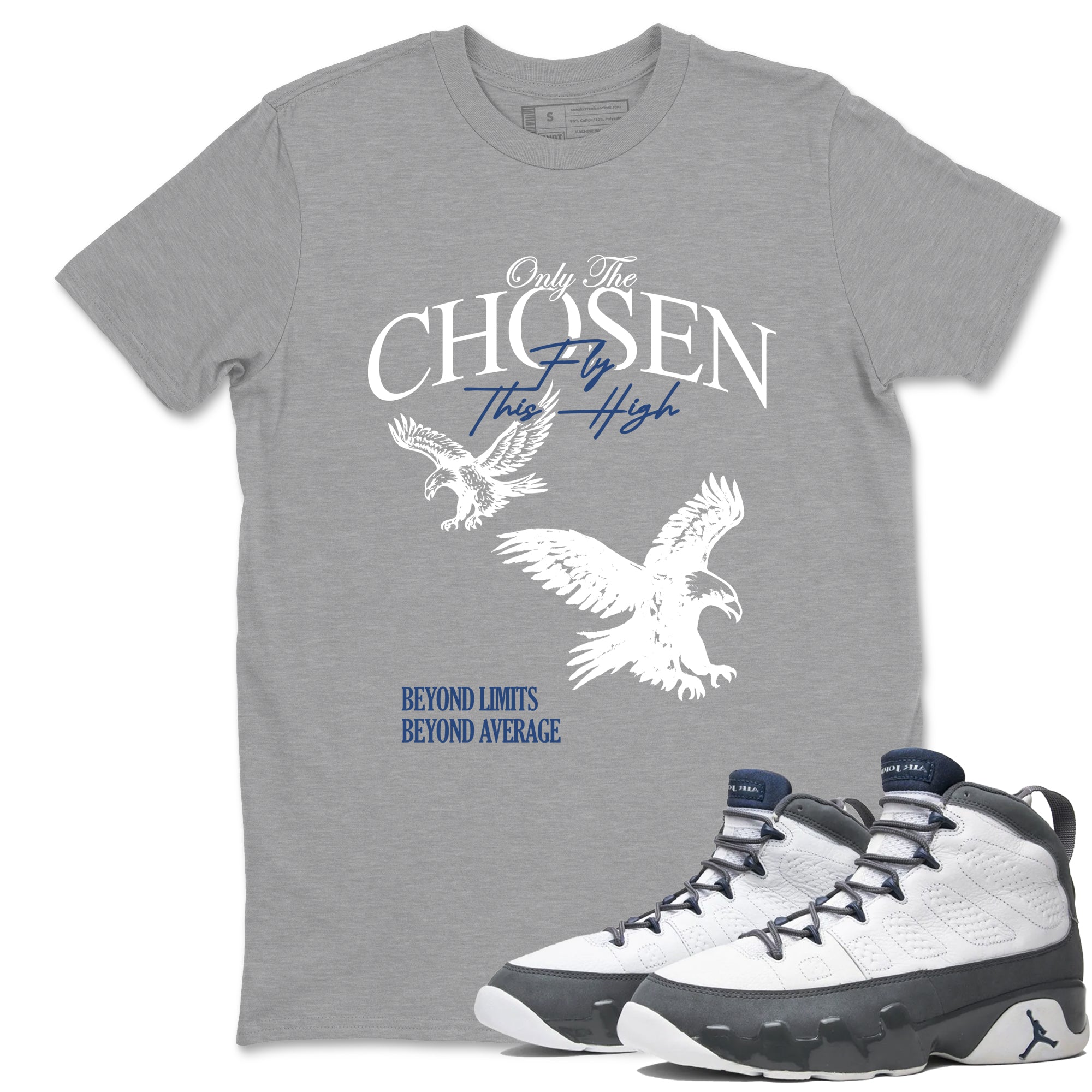 Sneaker match tees – Sneaker Tees To Match Air Jordan 9 Flint Grey Shoes – Only The Chosen Fly This High Tee Heather Grey 1