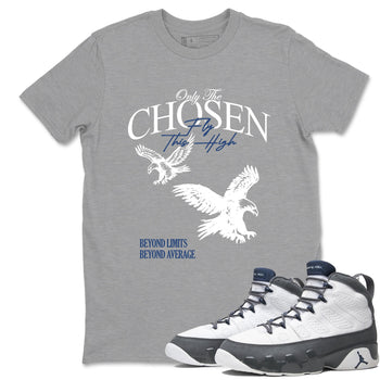 Sneaker match tees – Sneaker Tees To Match Air Jordan 9 Flint Grey Shoes – Only The Chosen Fly This High Tee Heather Grey 1