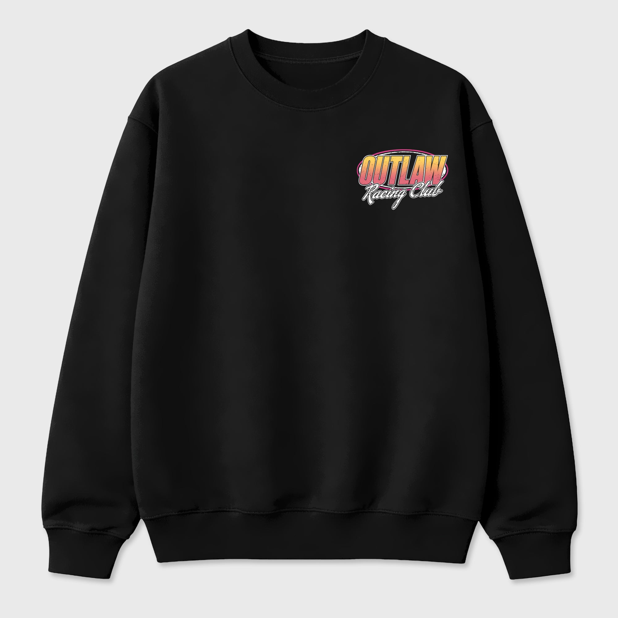 Outlaw Racing Club Graphic T-Shirt featuring original streetwear artwork designed to match the . Black Graphic Tee.