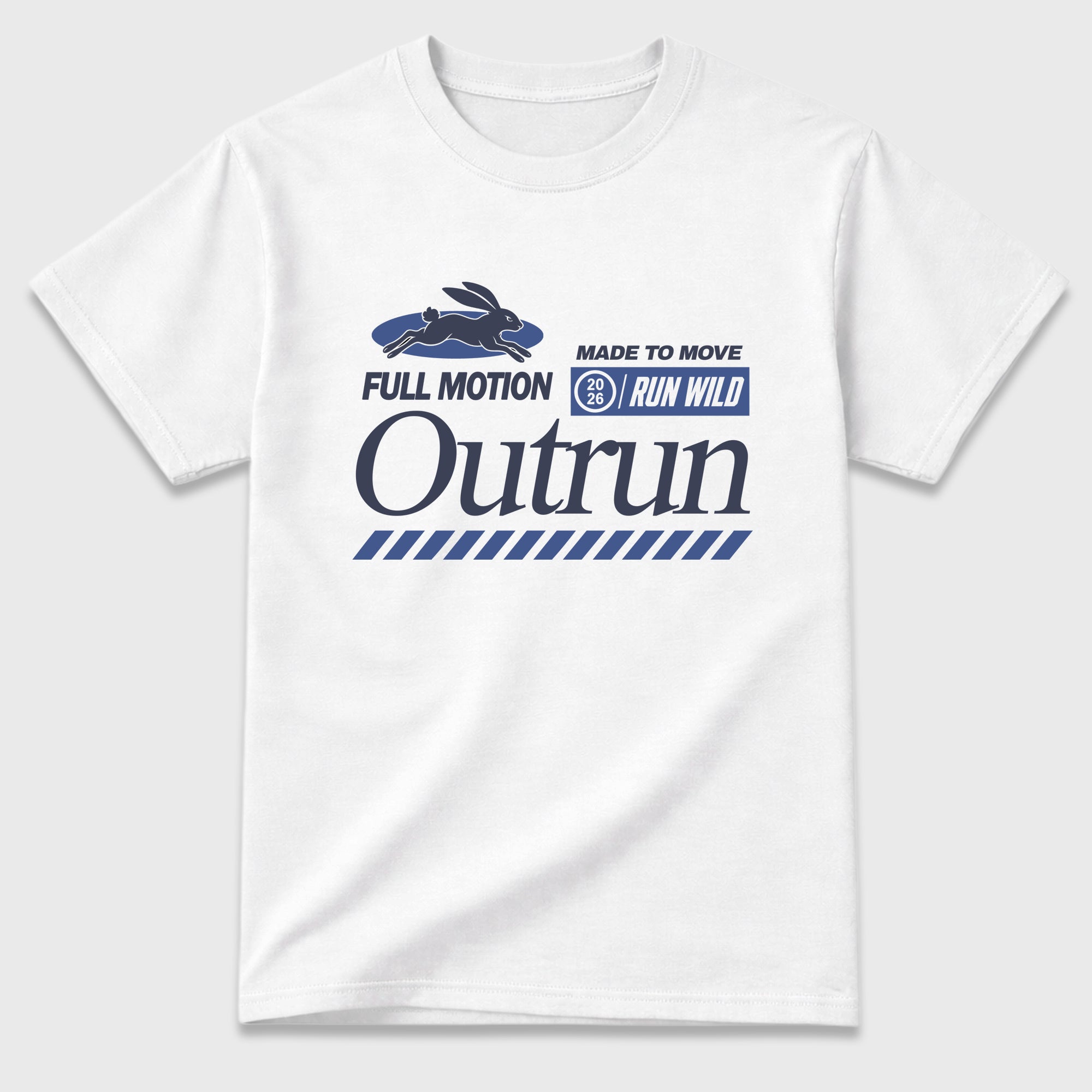 Outrun Graphic T-Shirt featuring original streetwear artwork designed to match the Badbo 1.0 Night Navy. White 2 Graphic T-Shirt.