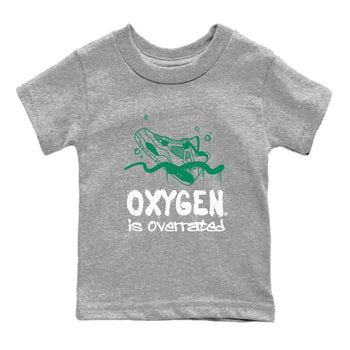 4s Oxidized Green shirts to match jordans Oxygen Overrated sneaker match tees Air Jordan 4 Oxidized Green SNRT Sneaker Tees streetwear brand Baby and Youth Heather Grey 2 cotton tee