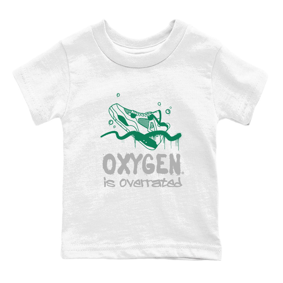 4s Oxidized Green shirts to match jordans Oxygen Overrated sneaker match tees Air Jordan 4 Oxidized Green SNRT Sneaker Tees streetwear brand Baby and Youth White 2 cotton tee