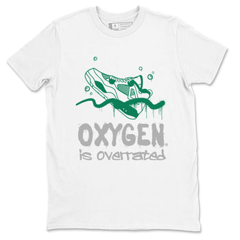 4s Oxidized Green shirts to match jordans Oxygen Overrated sneaker match tees Air Jordan 4 Oxidized Green SNRT Sneaker Tees streetwear brand White 2 unisex cotton tee