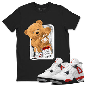 Packaged Bear Unisex Tops - Air Jordan 4 Red Cement - SNRT Sneaker Tee