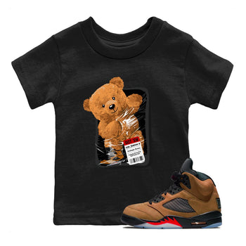 5s Archaeo Brown shirts to match jordans Packaged Bear sneaker match tees Air Jordan 5 Archaeo Brown match shoes to clothes SNRT Sneaker Tees Youth Baby Black 1 tee