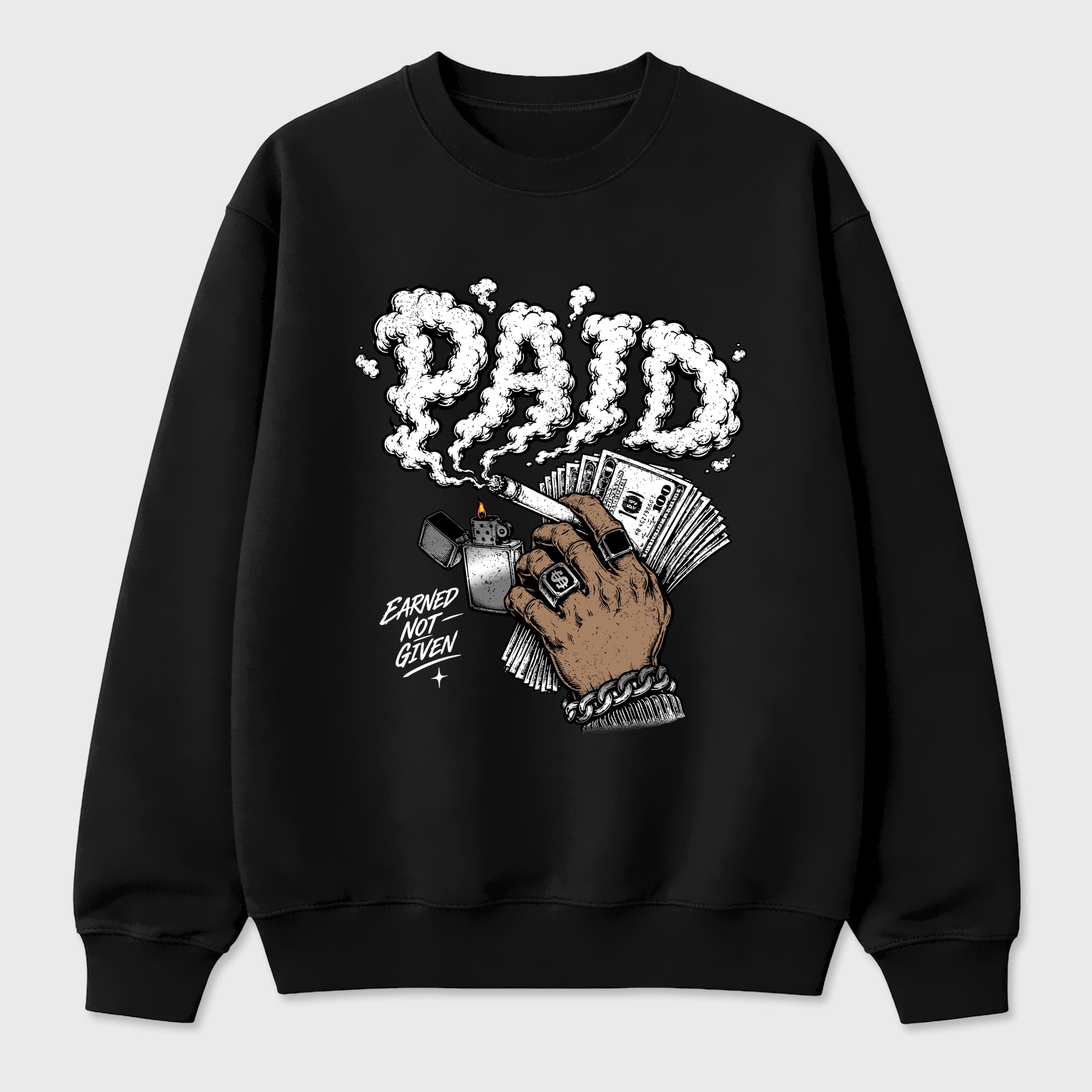 Paid Graphic T-Shirt featuring original streetwear artwork designed to match the Air Jordan 8 Chrome. Black 2 Graphic Tee.
