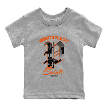 Sneaker match tees – Sneaker Tees To Match Jordan 1 Retro Shattered Backboard Shoes – Paradise Found Kids T-Shirt Heather Grey 2