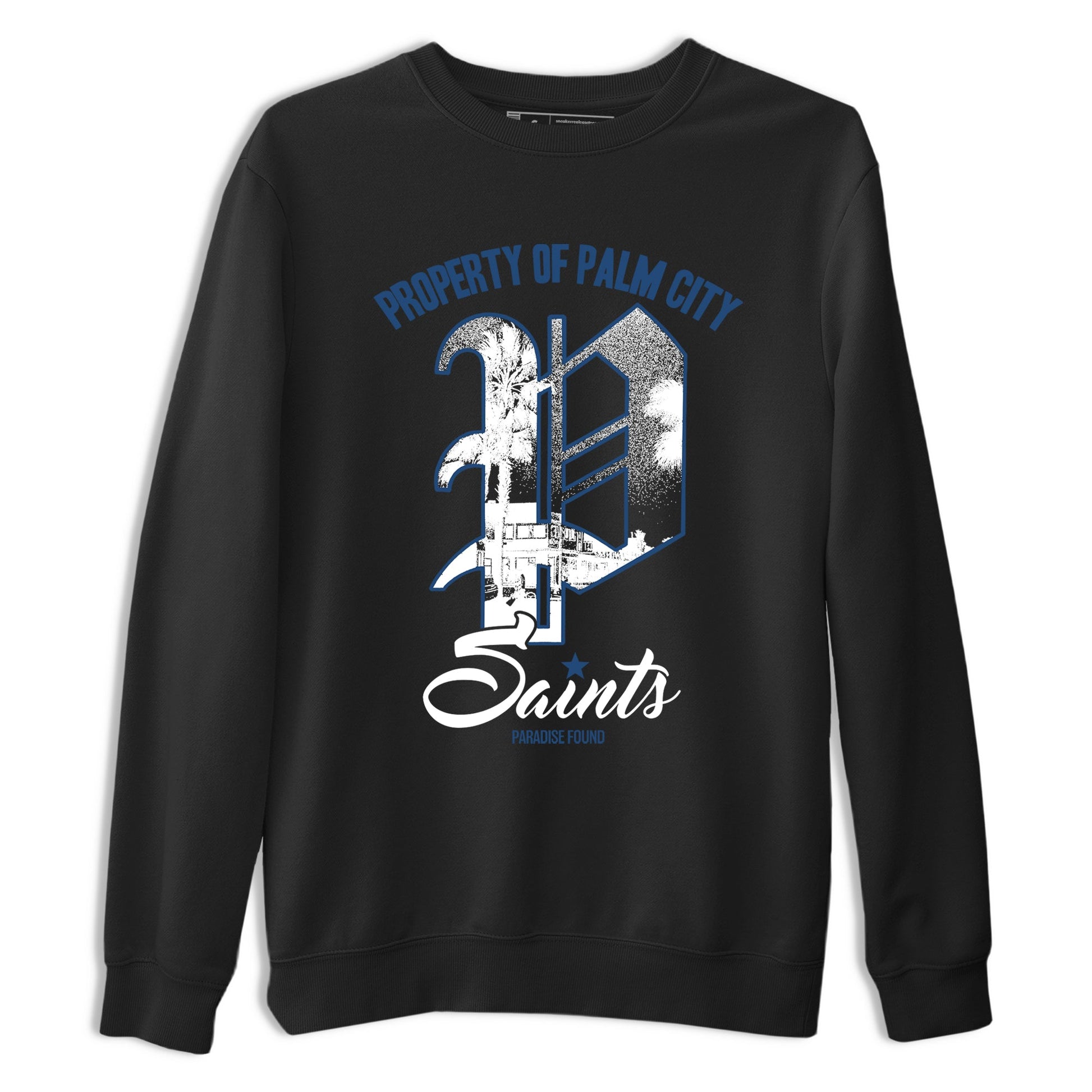 Sneaker match tees – Sneaker Tees To Match Air Jordan 12 French Blue Shoes – Paradise Found Tee Black 2