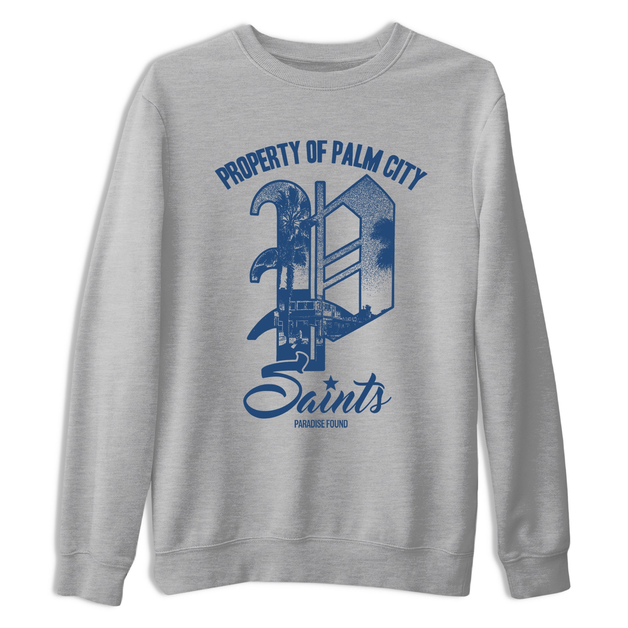Sneaker match tees – Sneaker Tees To Match Air Jordan 12 French Blue Shoes – Paradise Found Tee Heather Grey 2