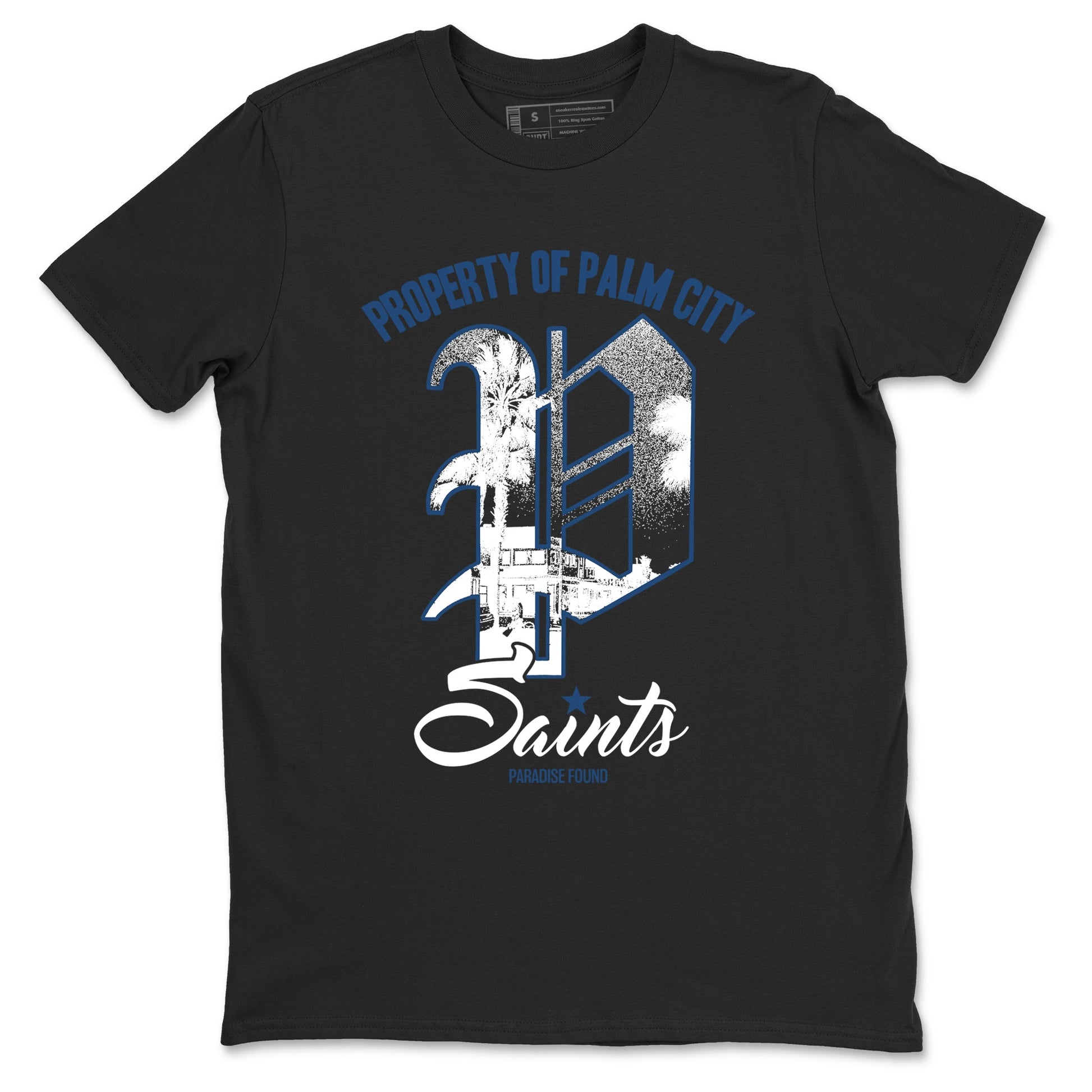 Sneaker match tees – Sneaker Tees To Match Air Jordan 12 French Blue Shoes – Paradise Found Tee Black 2