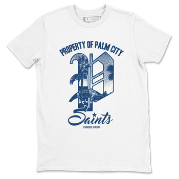 Sneaker match tees – Sneaker Tees To Match Air Jordan 12 French Blue Shoes – Paradise Found Tee White 2