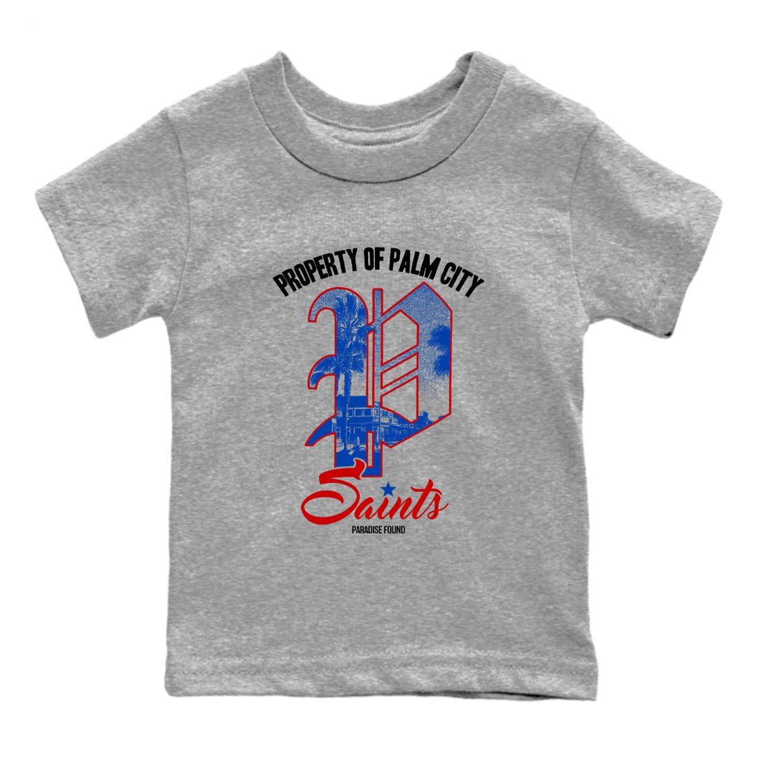 Sneaker match tees – Sneaker Tees To Match Jordan 4 Retro Rare Air Shoes – Paradise Found Kids T-Shirt Heather Grey 2
