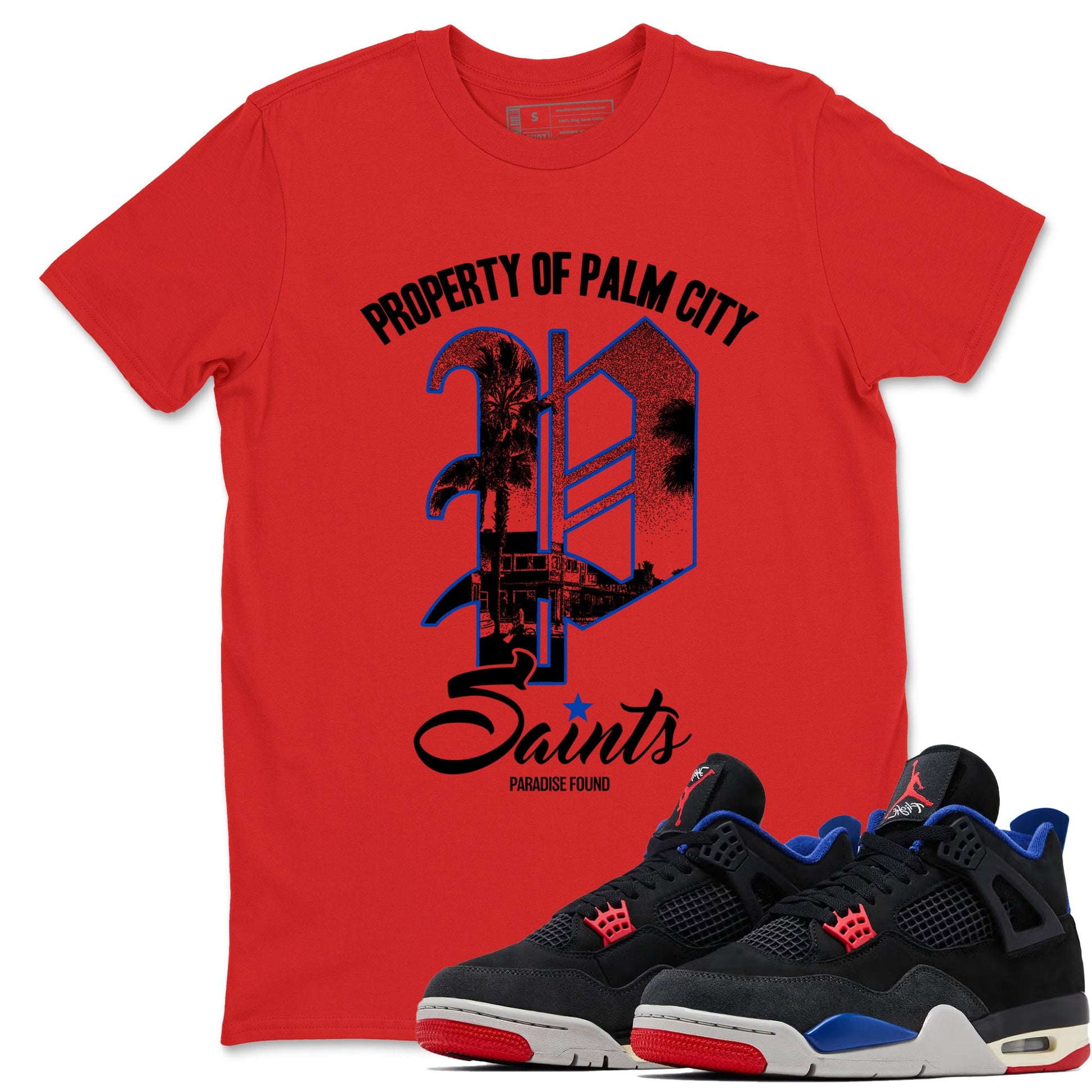 Sneaker match tees – Sneaker Tees To Match Jordan 4 Retro Rare Air Shoes – Paradise Found Tee Red 1