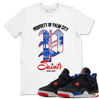 Sneaker match tees – Sneaker Tees To Match Jordan 4 Retro Rare Air Shoes – Paradise Found Tee White 1