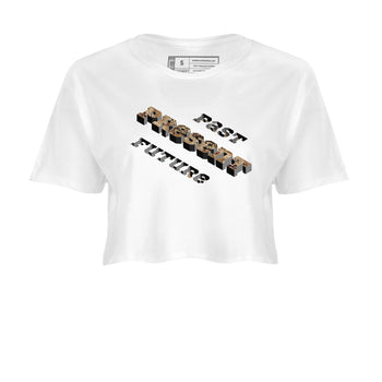 AF1 Ivory Snake shirt to match jordans Past Present Future sneaker tees Air Force 1 Ivory Snake SNRT Sneaker Release Tees White 2 crop length shirt