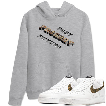 AF1 Ivory Snake shirt to match jordans Past Present Future sneaker tees Air Force 1 Ivory Snake SNRT Sneaker Release Tees unisex cotton Heather Grey 1 crew neck shirt