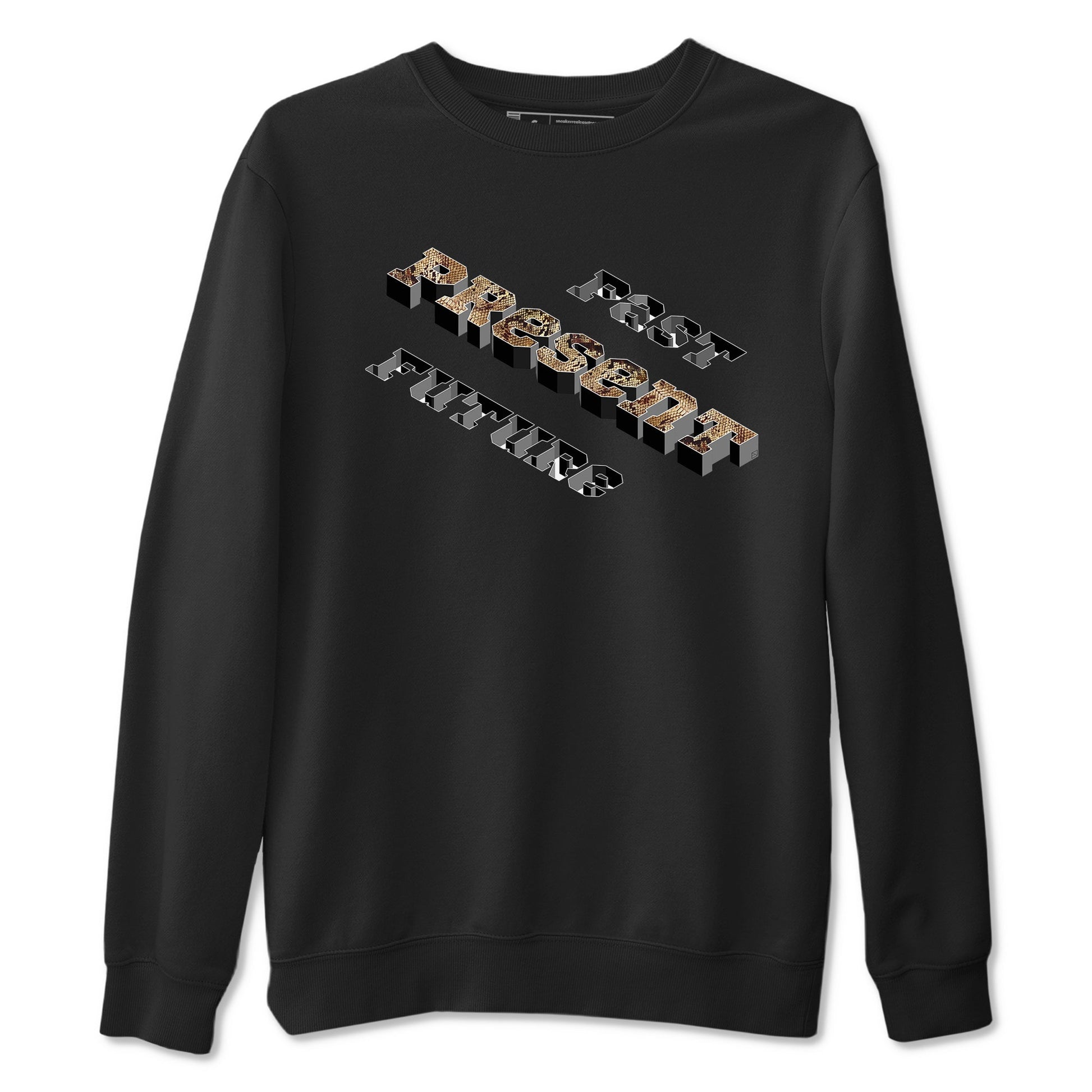 AF1 Ivory Snake shirt to match jordans Past Present Future sneaker tees Air Force 1 Ivory Snake SNRT Sneaker Release Tees unisex cotton Black 2 crew neck shirt