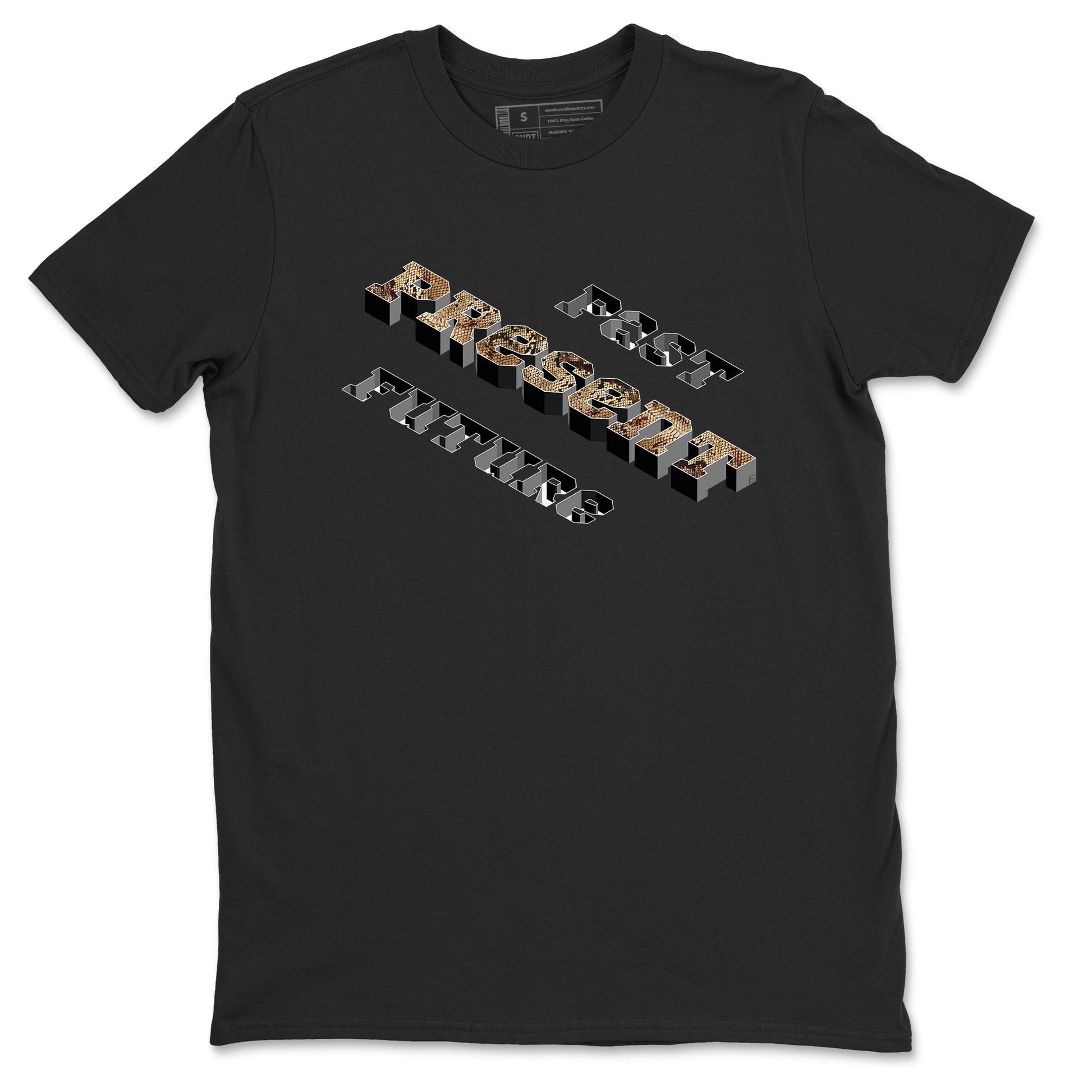 AF1 Ivory Snake shirt to match jordans Past Present Future sneaker tees Air Force 1 Ivory Snake SNRT Sneaker Release Tees unisex cotton Black 2 crew neck shirt
