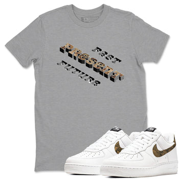 AF1 Ivory Snake shirt to match jordans Past Present Future sneaker tees Air Force 1 Ivory Snake SNRT Sneaker Release Tees unisex cotton Heather Grey 1 crew neck shirt