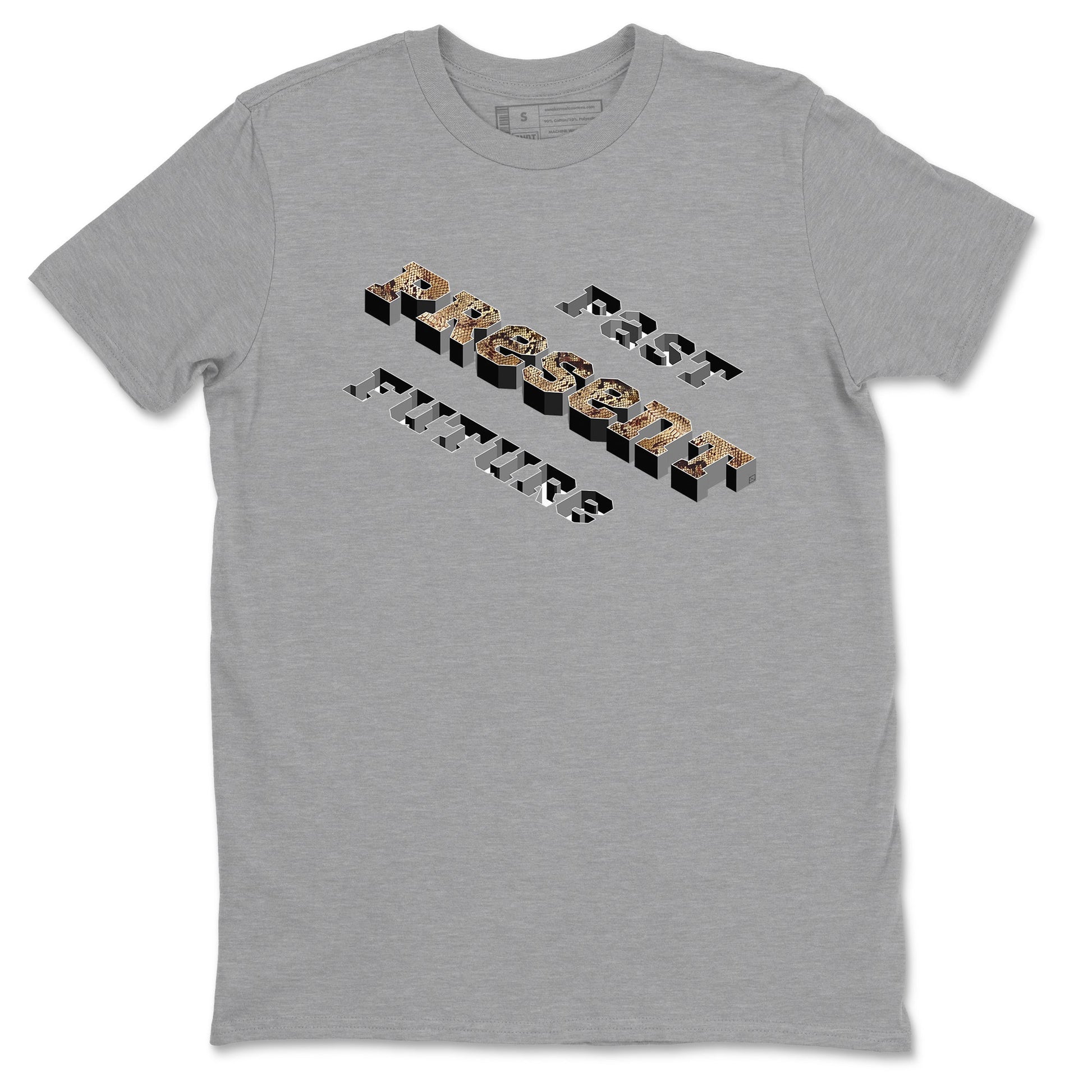 AF1 Ivory Snake shirt to match jordans Past Present Future sneaker tees Air Force 1 Ivory Snake SNRT Sneaker Release Tees unisex cotton Heather Grey 2 crew neck shirt