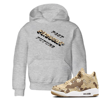 3s Desert Camo shirts to match jordans Past Present Future sneaker match tees Air Jordan 3 Desert Camo SNRT Sneaker Tees streetwear brand Baby and Youth Heather Grey 1 cotton tee