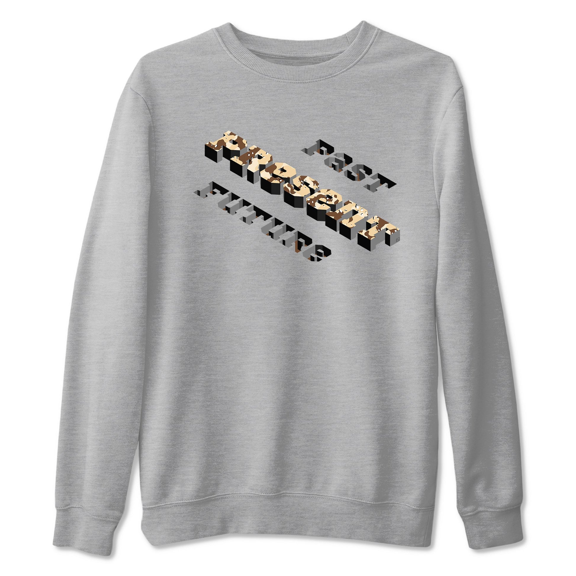3s Desert Camo shirts to match jordans Past Present Future sneaker match tees Air Jordan 3 Desert Camo SNRT Sneaker Tees streetwear brand Heather Grey 2 unisex cotton tee