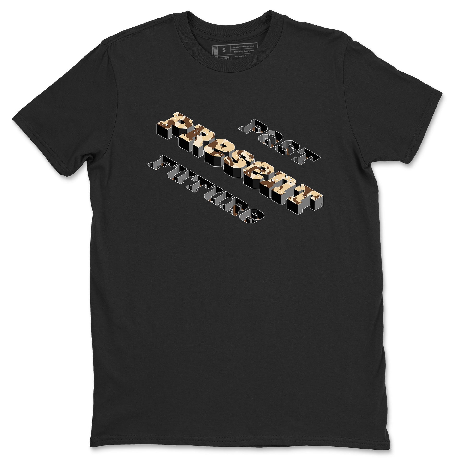3s Desert Camo shirts to match jordans Past Present Future sneaker match tees Air Jordan 3 Desert Camo SNRT Sneaker Tees streetwear brand Black 2 unisex cotton tee