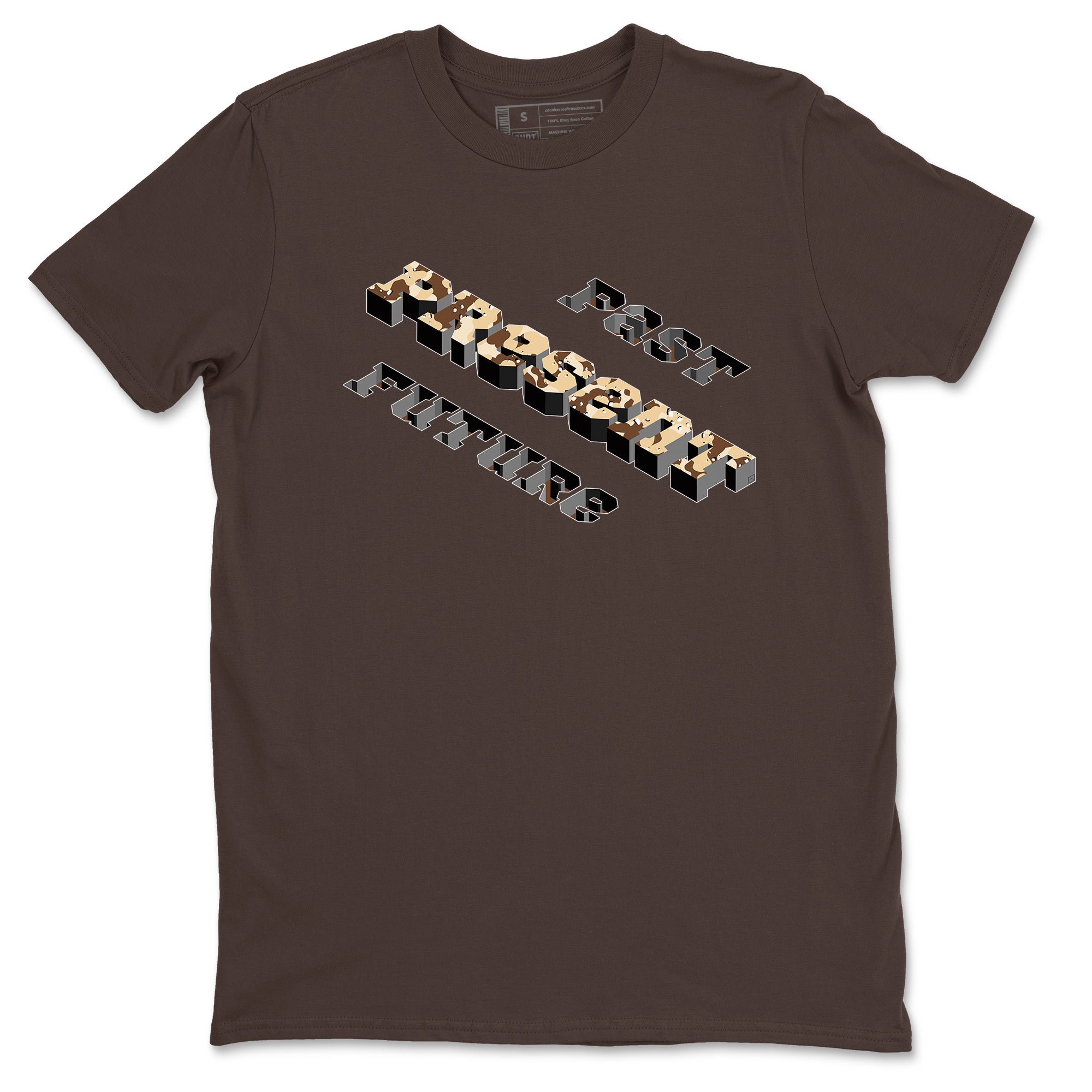 3s Desert Camo shirts to match jordans Past Present Future sneaker match tees Air Jordan 3 Desert Camo SNRT Sneaker Tees streetwear brand Dark Chocolate 2 unisex cotton tee