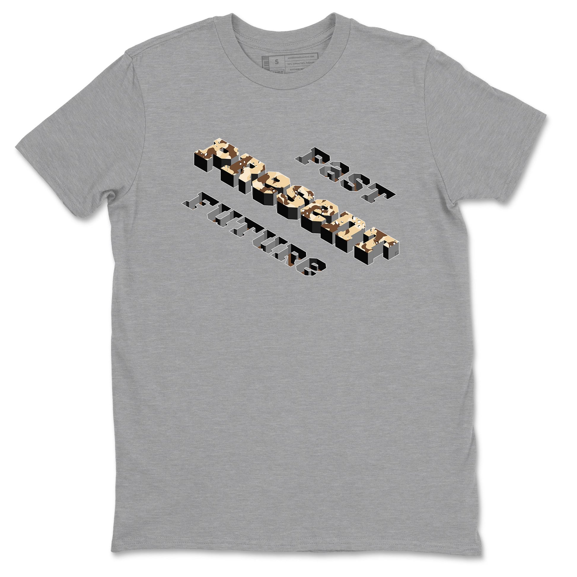 3s Desert Camo shirts to match jordans Past Present Future sneaker match tees Air Jordan 3 Desert Camo SNRT Sneaker Tees streetwear brand Heather Grey 2 unisex cotton tee