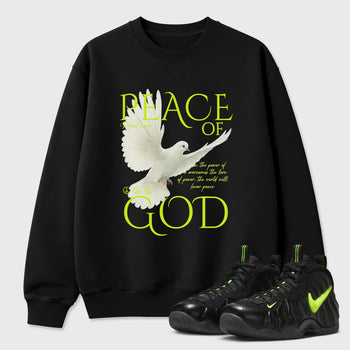 Sneaker match tees – Sneaker Tees To Match Air Foamposite Pro Black Shoes – Peace of God Tee Black 1