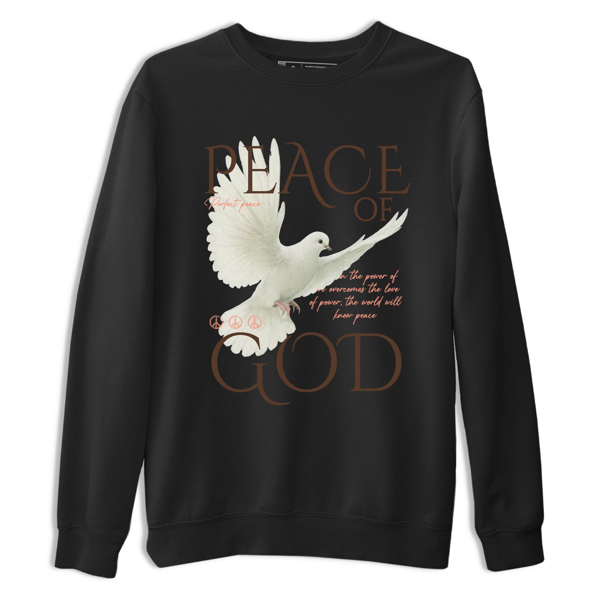 Sneaker match tees – Sneaker Tees To Match Air Jordan 1 Baroque Brown Shoes – Peace of God Tee Black 2