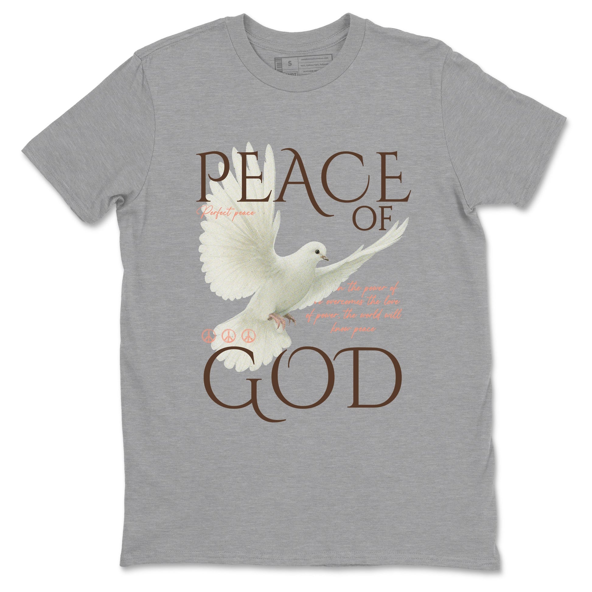 Sneaker match tees – Sneaker Tees To Match Air Jordan 1 Baroque Brown Shoes – Peace of God Tee Heather Grey 2