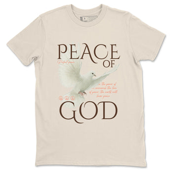 Sneaker match tees – Sneaker Tees To Match Air Jordan 1 Baroque Brown Shoes – Peace of God Tee Natural 2
